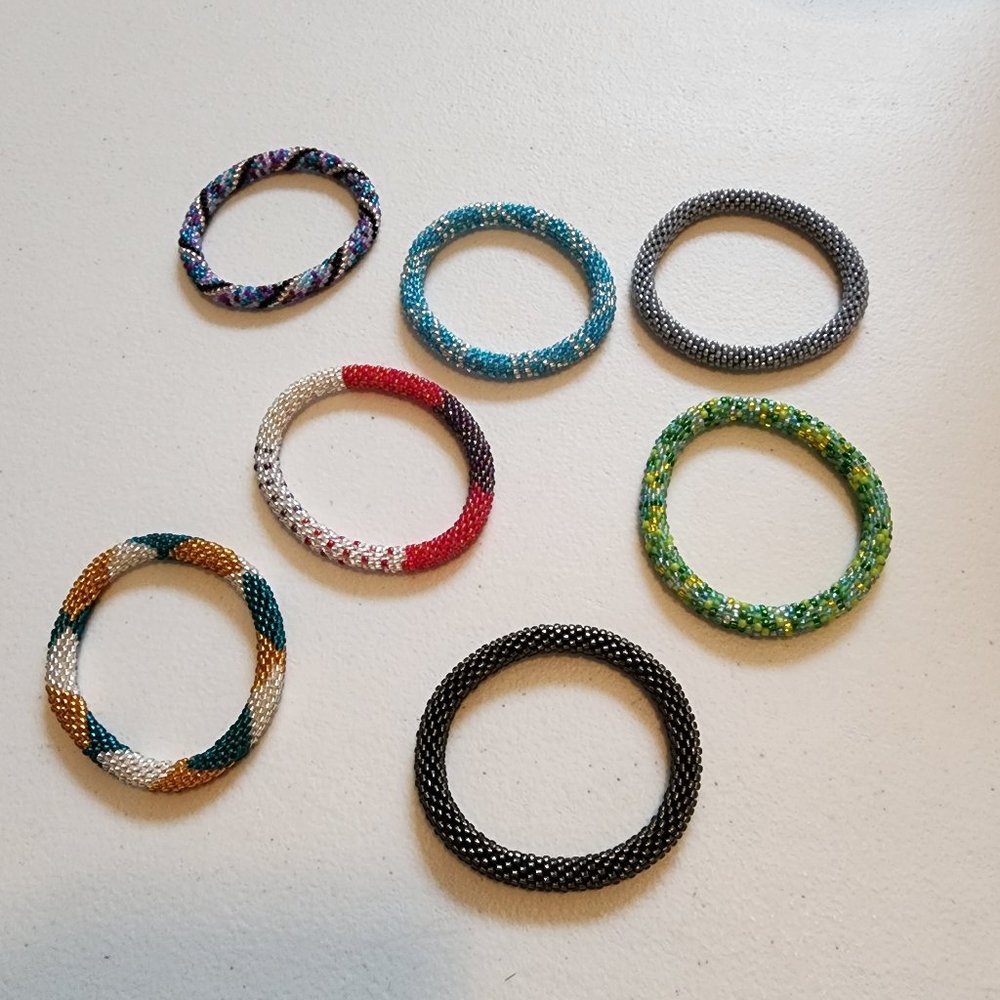Sashka Co. Glass Bead Handmade Roll-on Bracelets (Group 2)